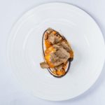 Main dish served on a white plate, Vaughan's Anchor Inn