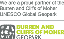 Burren and Cliffs of Moher UNESCO Global Geopark partner logo